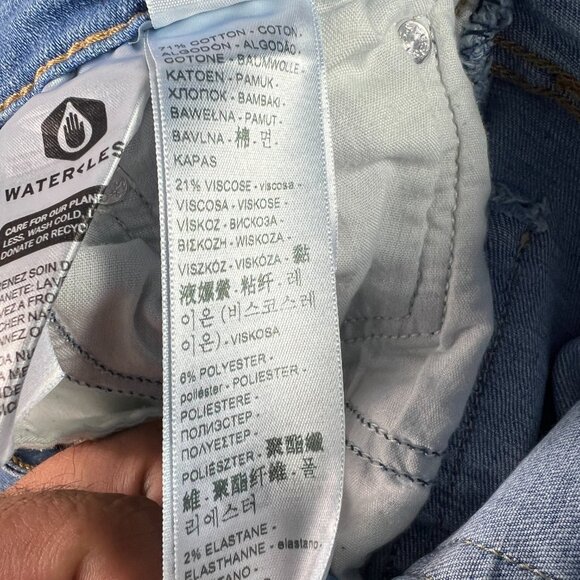 Levi's Jeans Womens 26x30* 726 Flare Mid Rise Blue Faded Distressed Denim Tag 27 - Picture 8 of 16